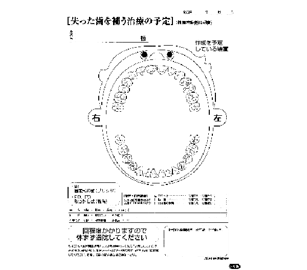 メリー歯科治療計画書